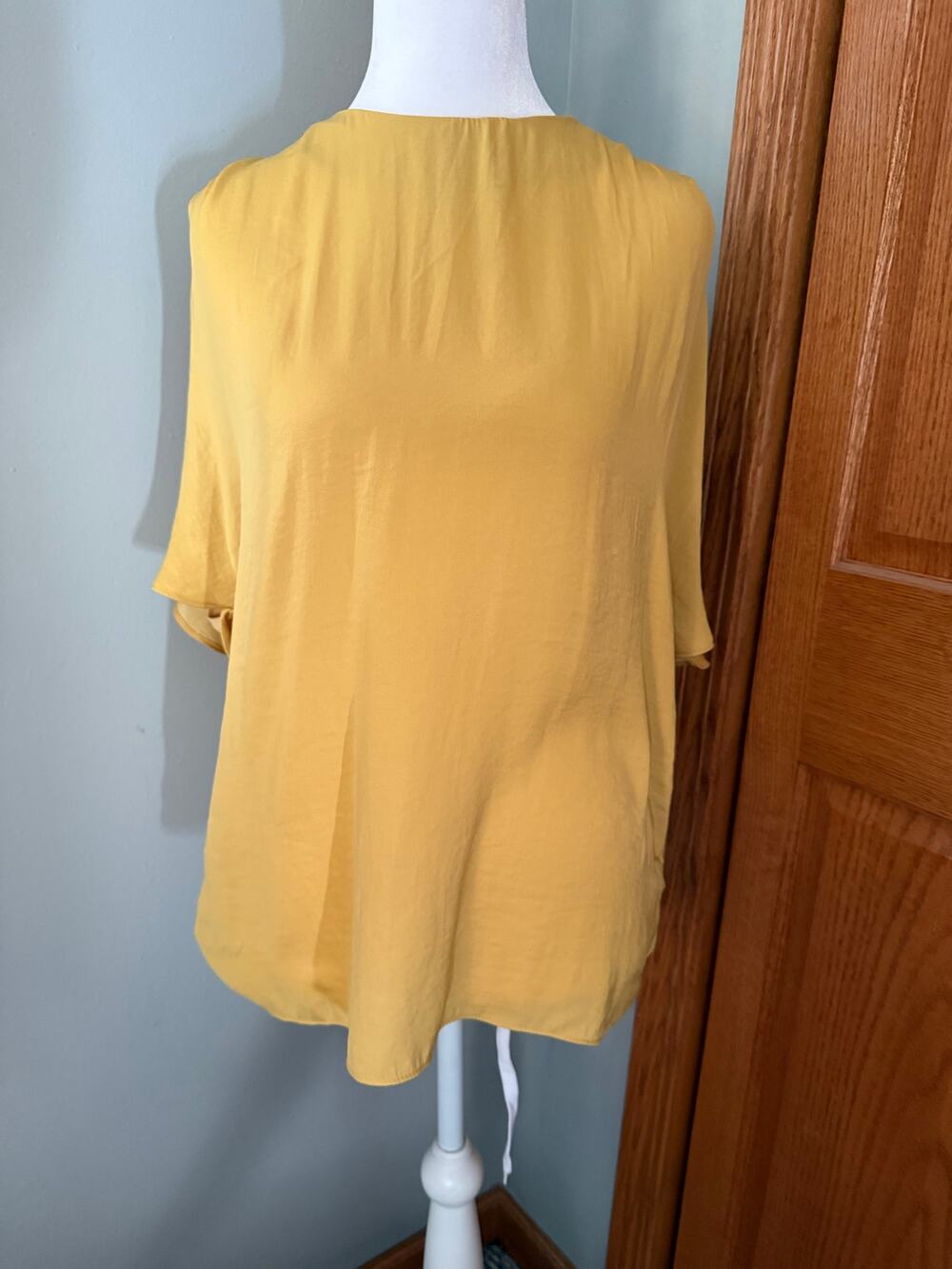Naked Zebra Yellow Blouson Top Size Large